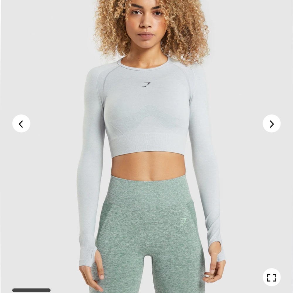 Gymshark FLEX SPORTS LONG SLEEVE CROP TOP